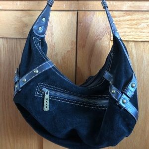Black MAXX New York Suede Purse in EUC!